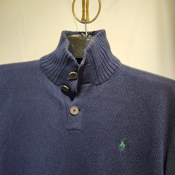 Dark Blue Polo by Ralph lauren Knitted sweater size: Medium - Picture 3 of 11
